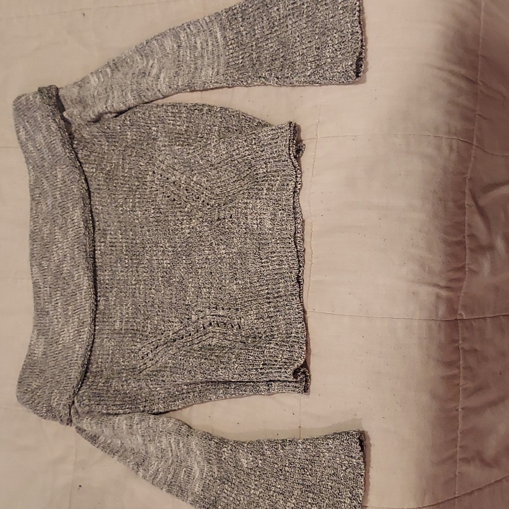 Gray off the Shoulder Sweater